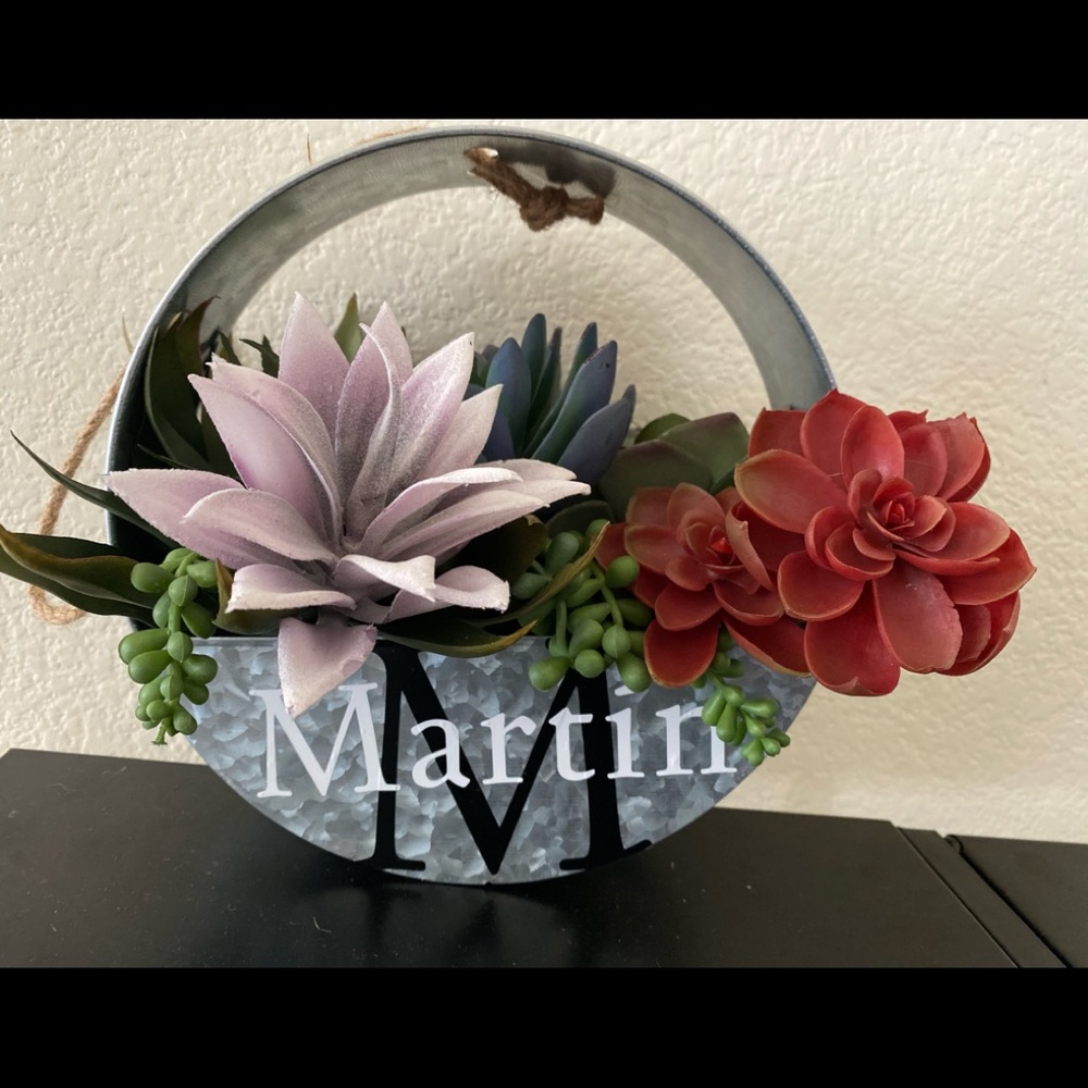Custom succulent wall art